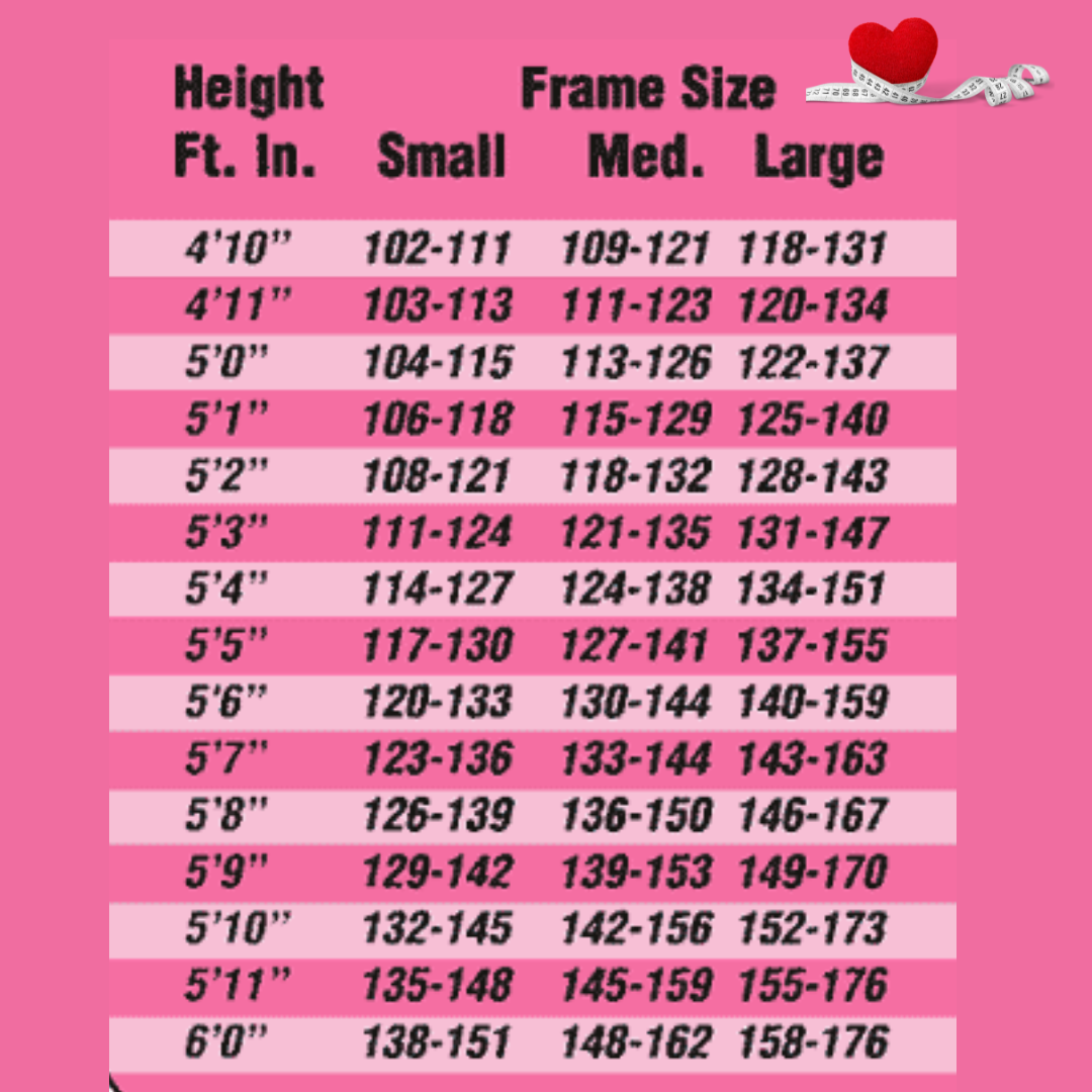 Calories weight and size chart woman